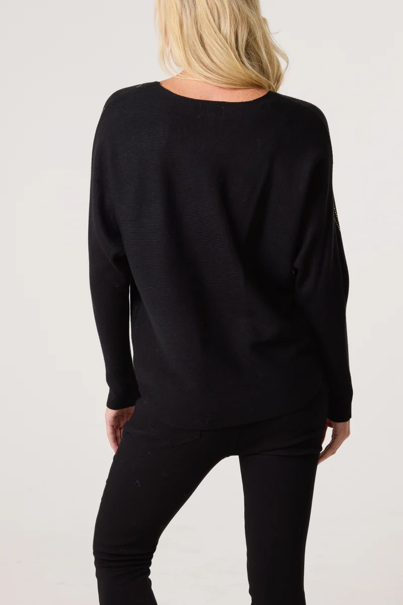 Karin Embellished swirl fine knit jumper - Image 8