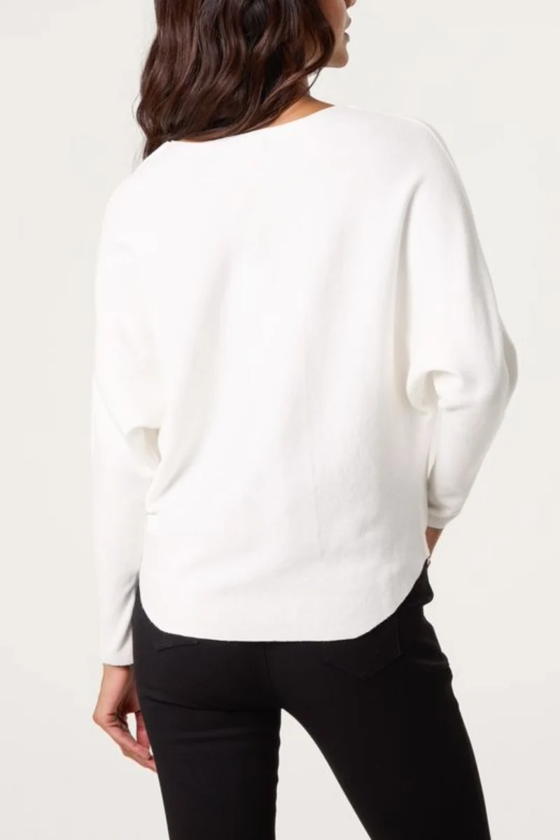 Karin Embellished swirl fine knit jumper - Image 4