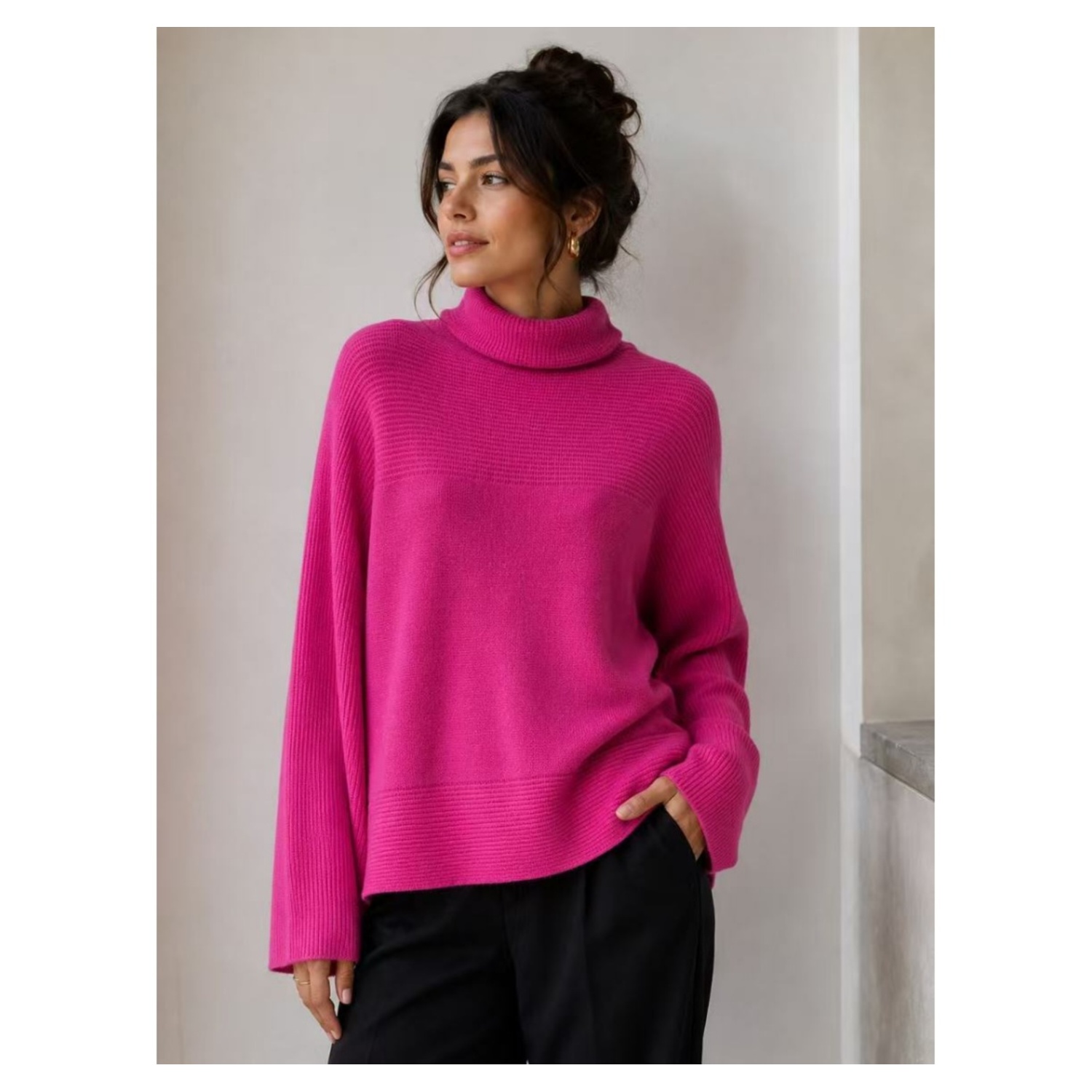 Cowl neck Oversized Jumper - Image 4