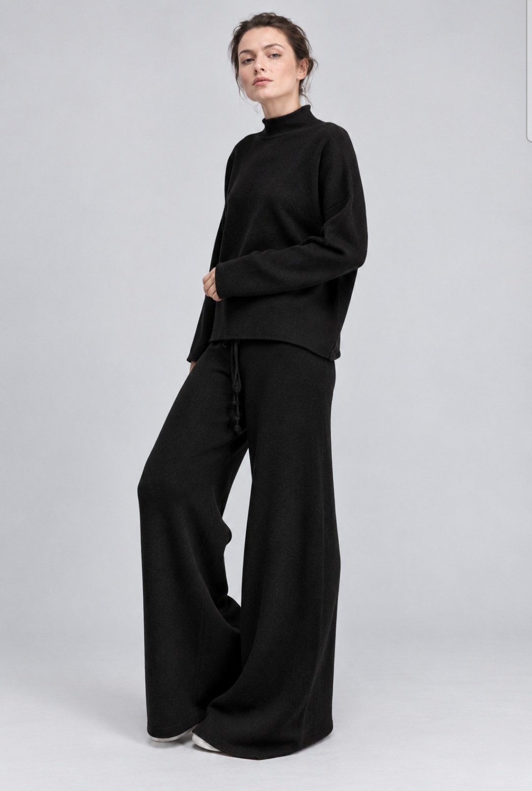 Knitted Wide Leg Trousers - Image 11