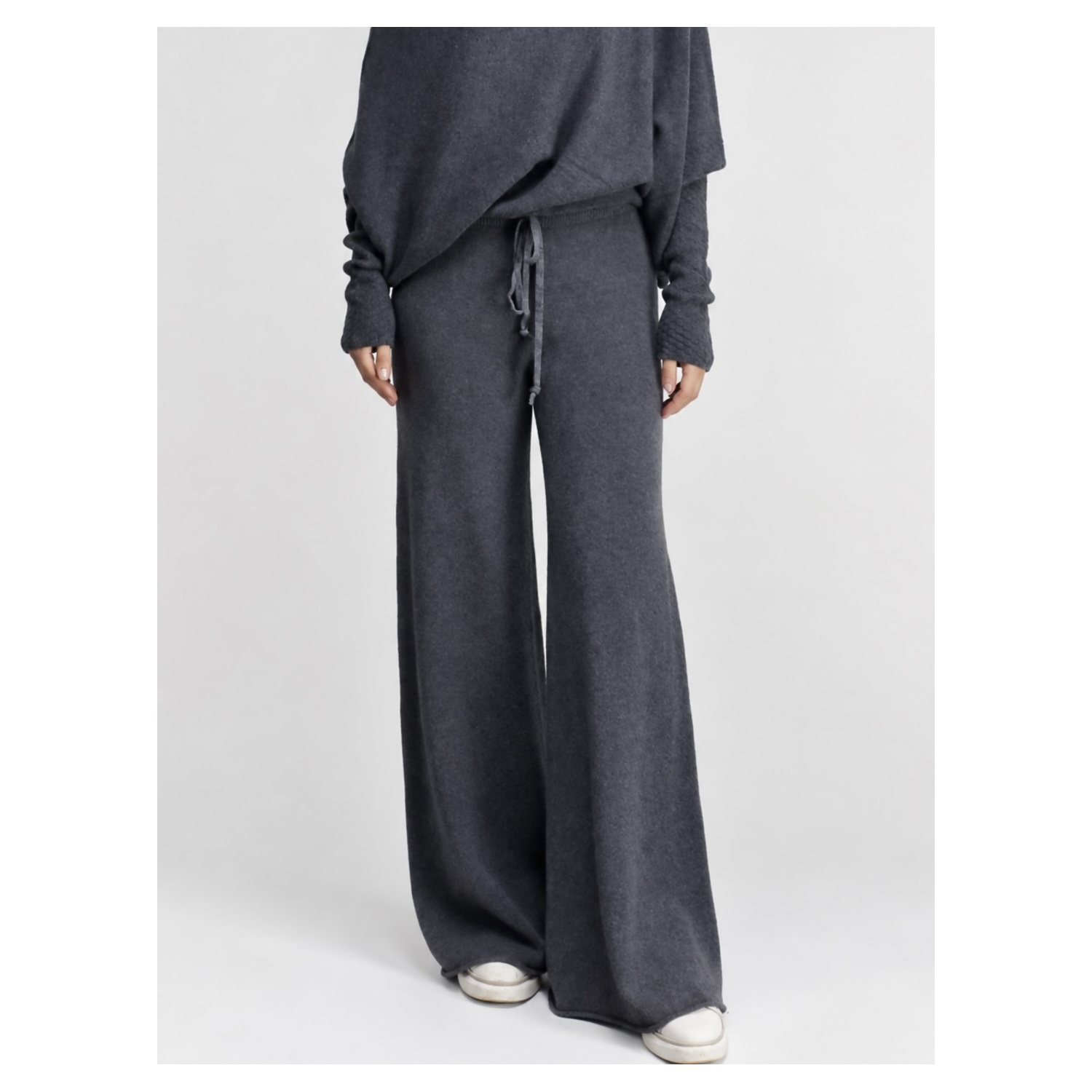 Knitted Wide Leg Trousers - Image 10