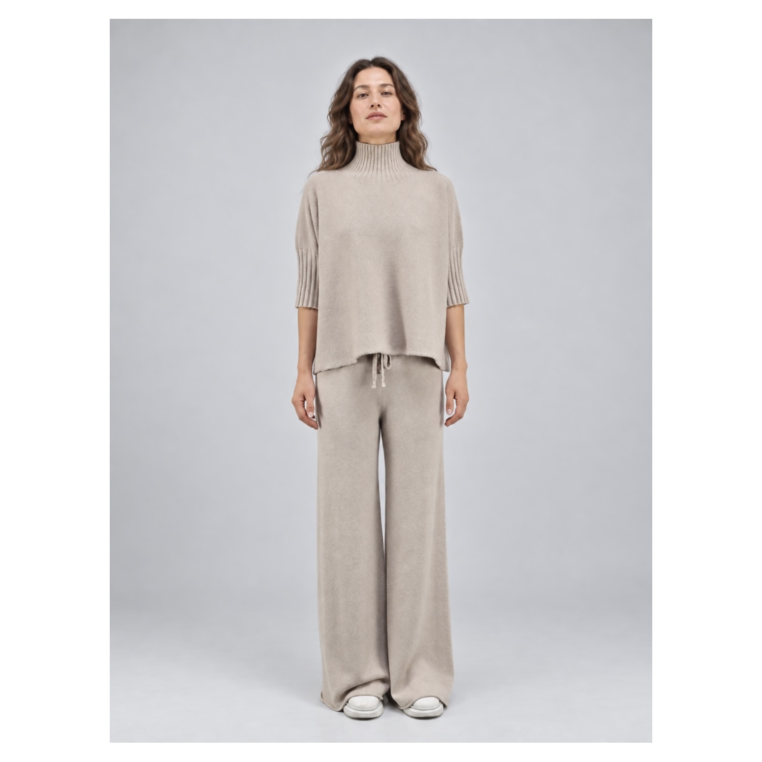Knitted Wide Leg Trousers - Image 6