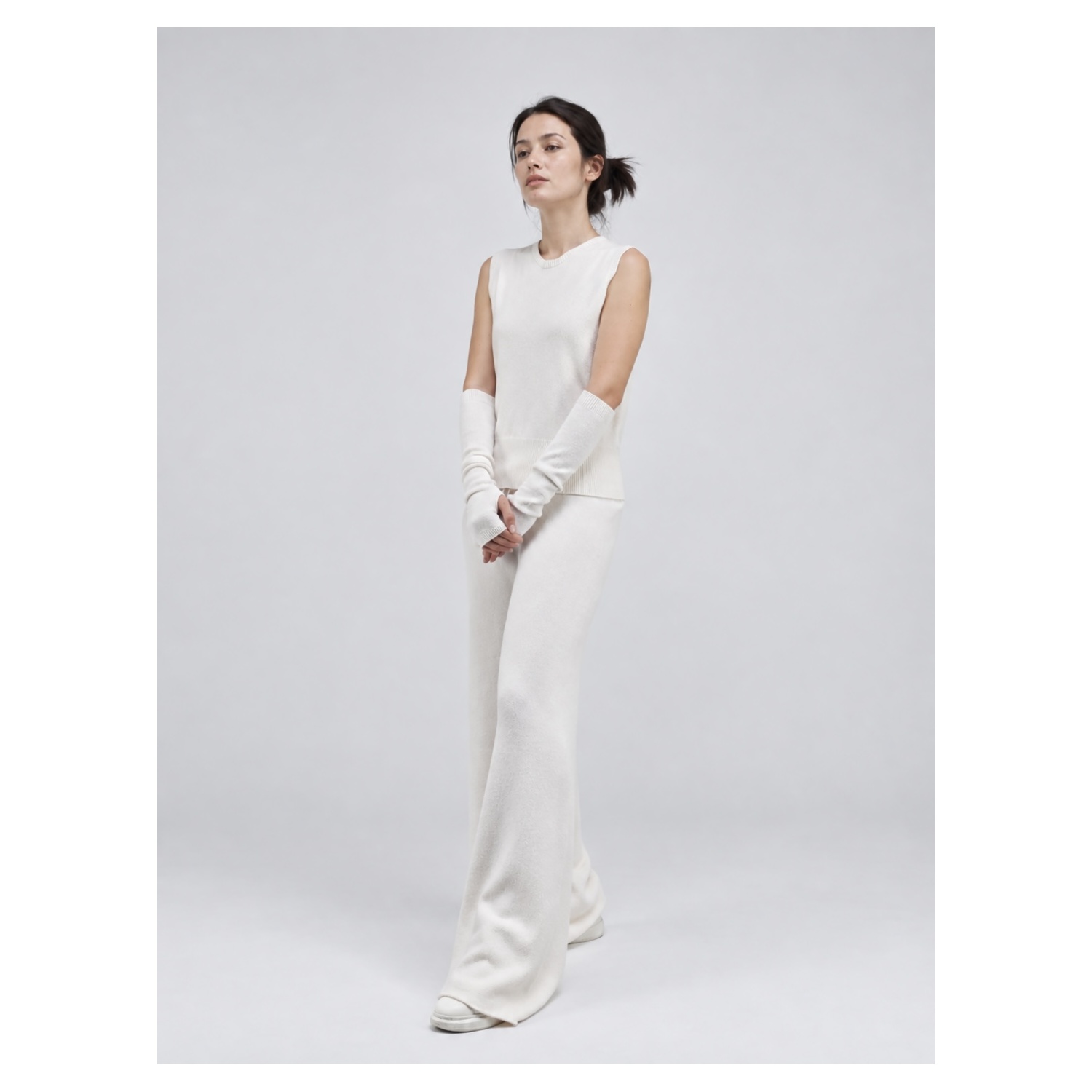 Knitted Wide Leg Trousers - Image 5