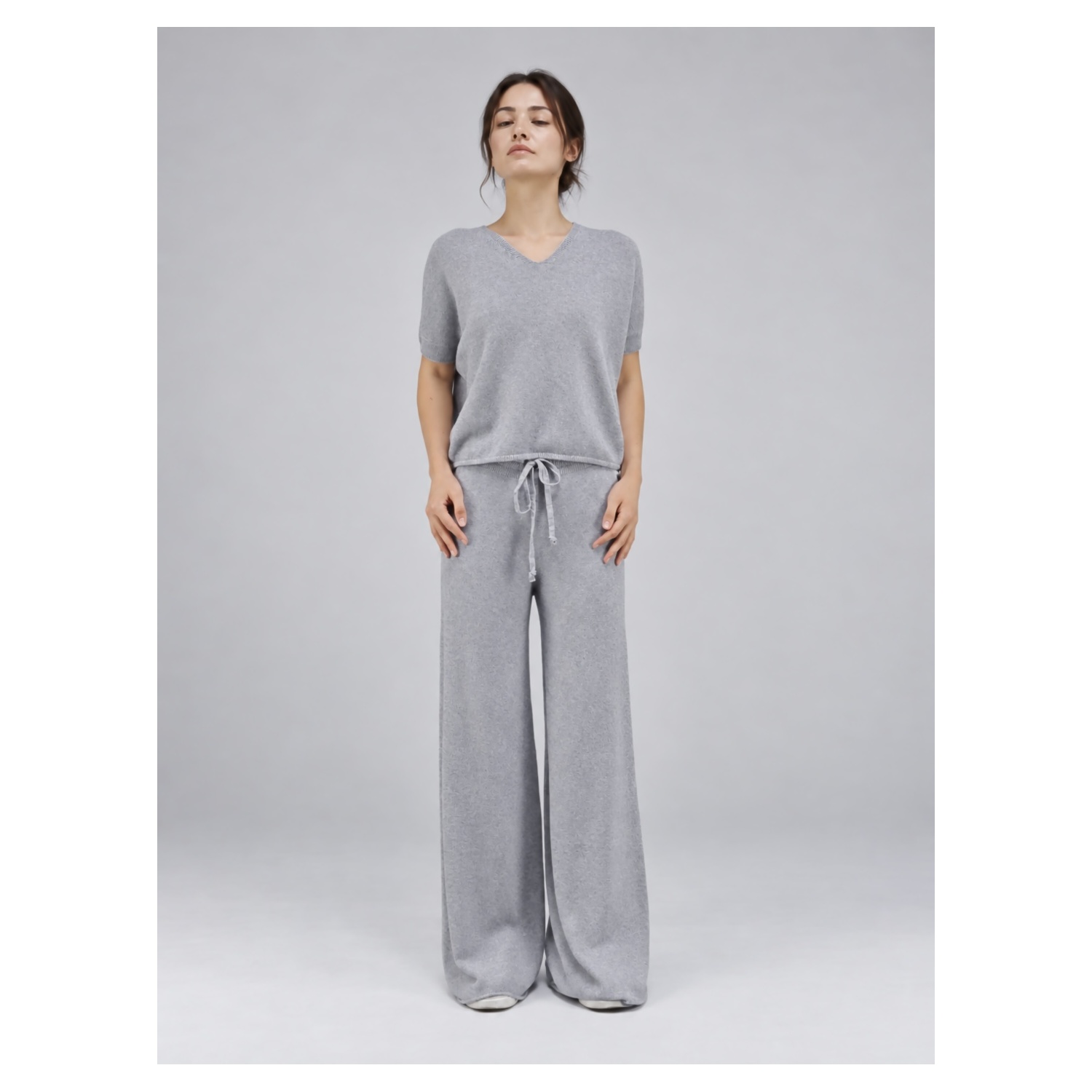 Knitted Wide Leg Trousers - Image 8